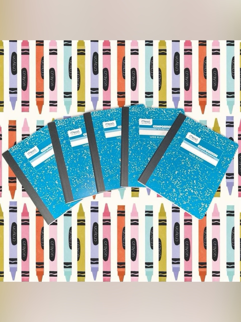 Blue Composition Notebooks - Pack of 5 - Blue